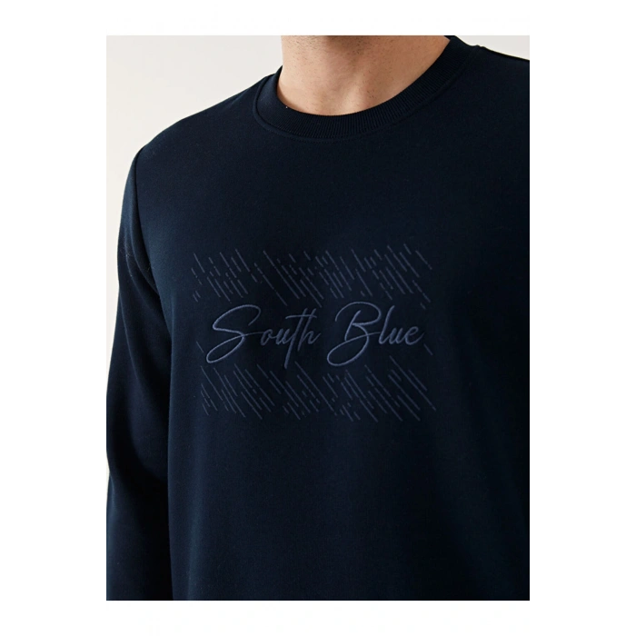 LCW Bisiklet Yaka Uzun Kollu Erkek Sweatshirt