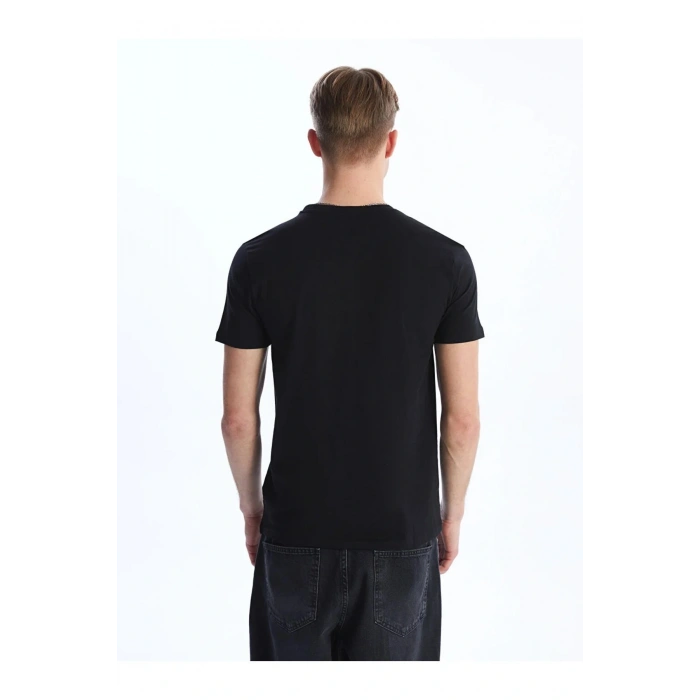 LCW Casual Bisiklet Yaka Kısa Kollu Baskılı Penye Erkek Tişört