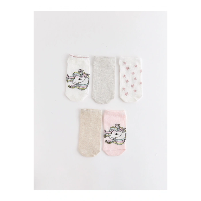 LCW Desenli Kız Çocuk Patik Çorap 5li