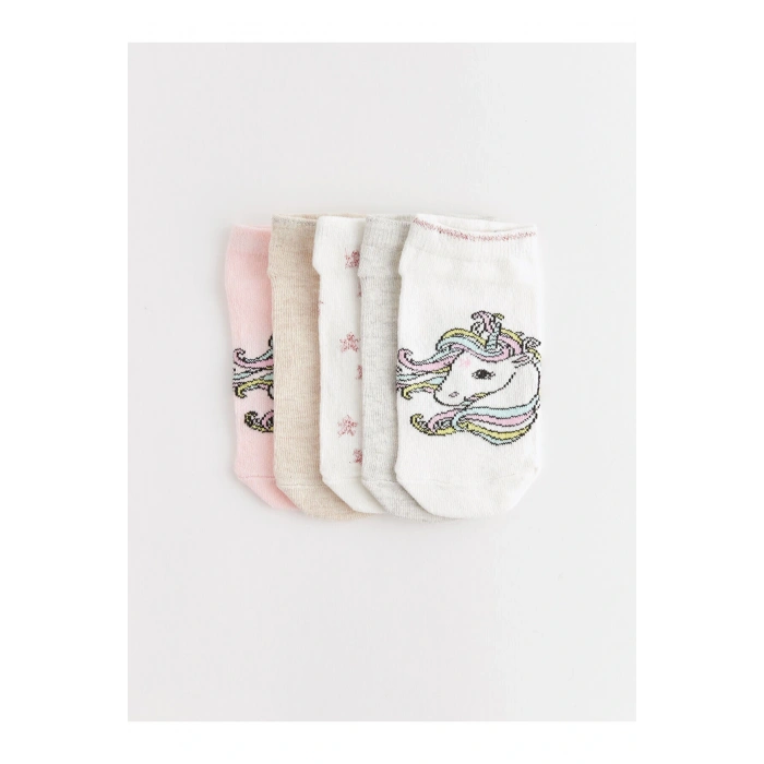 LCW Desenli Kız Çocuk Patik Çorap 5li