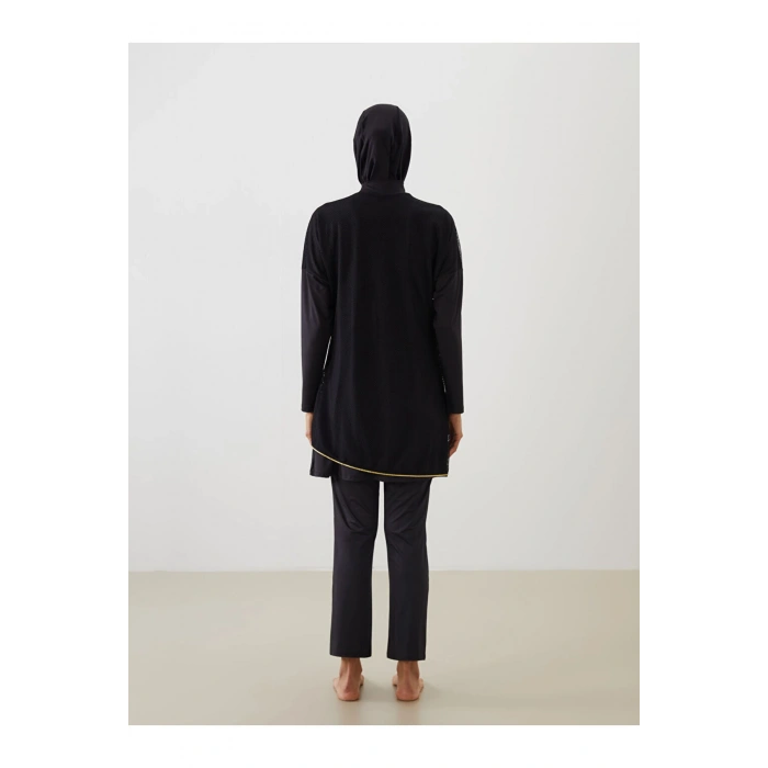 LCW Dik Yaka Baskılı Kadın Tesettür Mayo Takımı