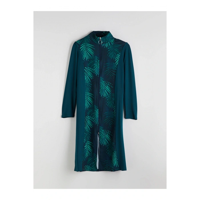 LCW Dik Yaka Çiçekli Kadın Tesettür Mayo Takımı