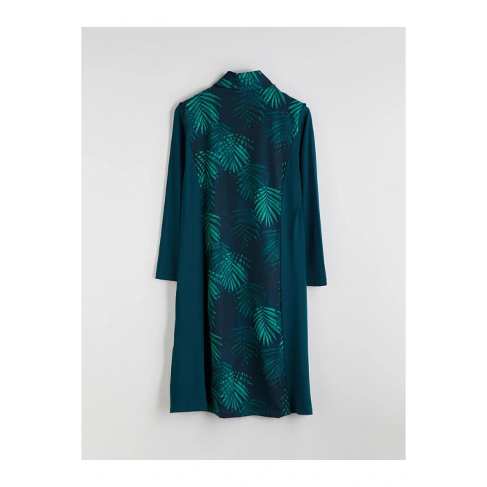 LCW Dik Yaka Çiçekli Kadın Tesettür Mayo Takımı