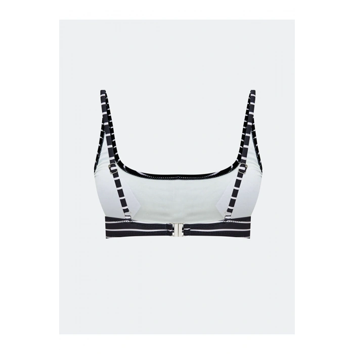 LCW DREAM Siyah Çizgili Çıkarılabilir Pedli Kadın Bikini Üst