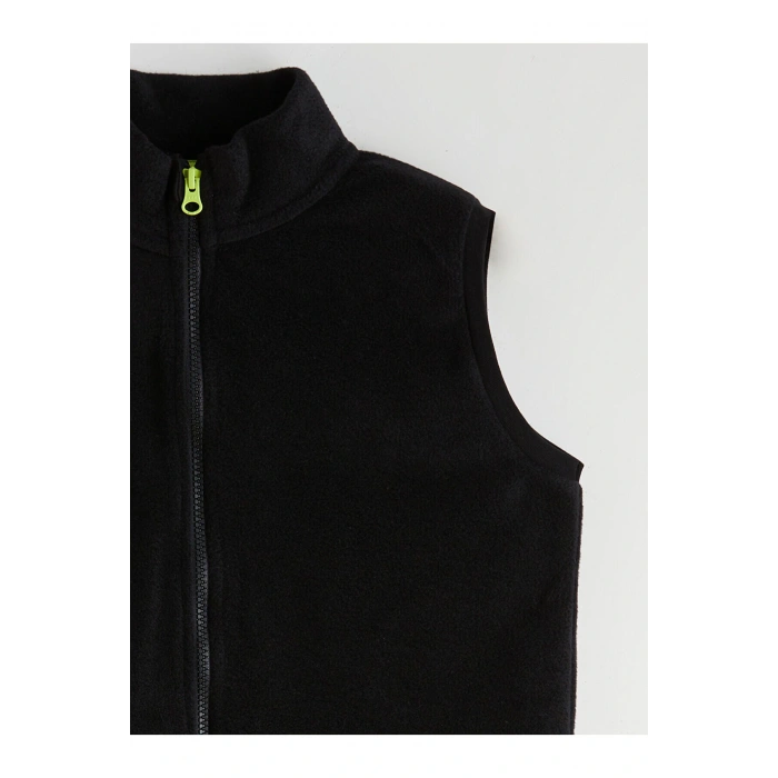 LCW DREAMSiyah Dik Yaka Polar Erkek Çocuk Yelek