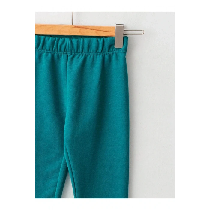 LCW ECO Yeşil Beli Lastikli Basic Kız Bebek Tayt