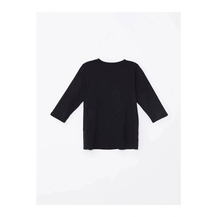 LCW Grace Açık Lacivert Bisiklet Yaka Çiçekli Kadın Bluz