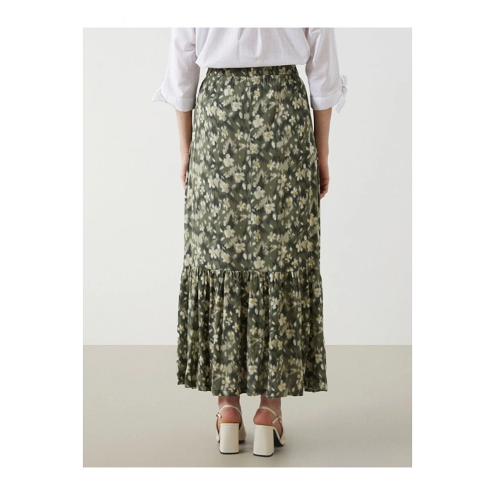 LCW Grace Beli Lastikli Çiçekli A Kesim Kadın Etek