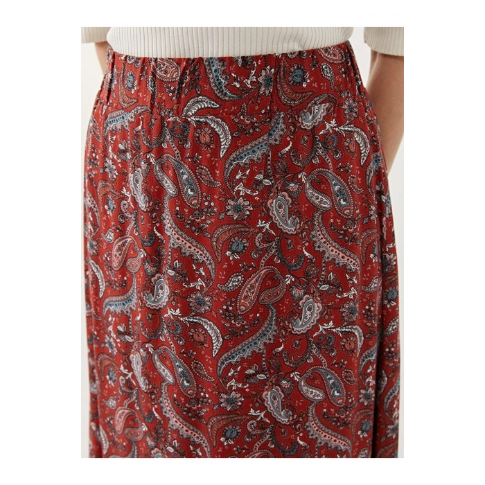 LCW Grace Beli Lastikli Desenli A Kesim Kadın Etek