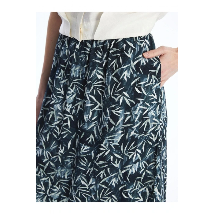 LCW Grace Beli Lastikli Desenli Belmando Kadın Etek