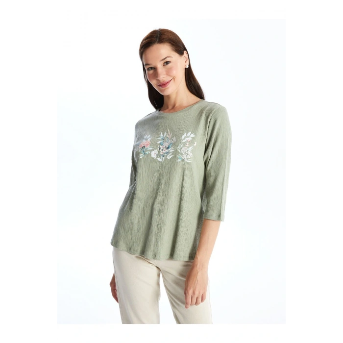 LCW Grace Bisiklet Yaka Çiçek Baskılı Kadın Bluz