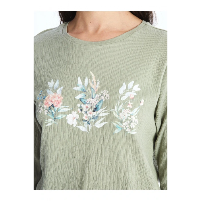 LCW Grace Bisiklet Yaka Çiçek Baskılı Kadın Bluz