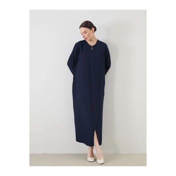 LCW Grace Bisiklet Yaka Keten Görünümlü Kadın Ferace