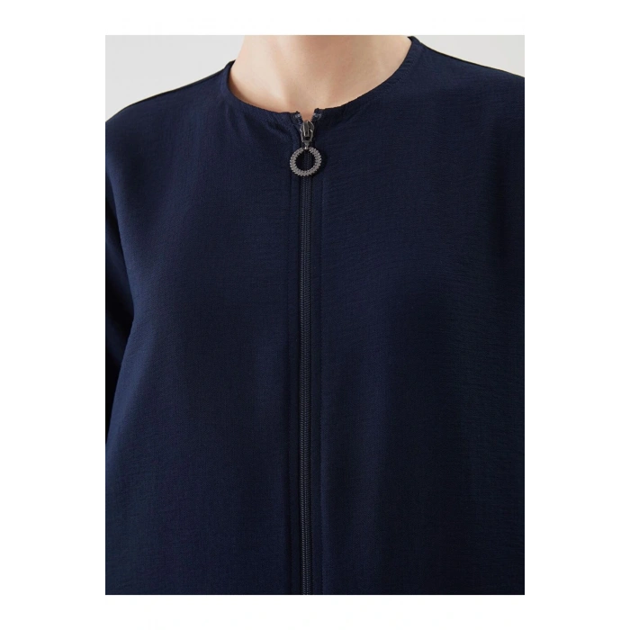 LCW Grace Bisiklet Yaka Keten Görünümlü Kadın Ferace