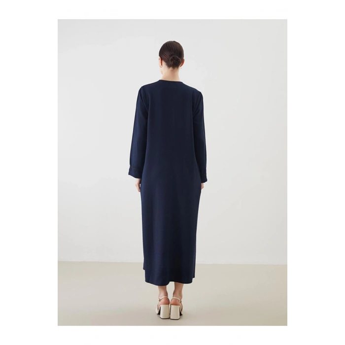 LCW Grace Bisiklet Yaka Keten Görünümlü Kadın Ferace