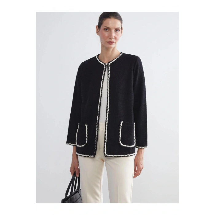 LCW Grace Bisiklet Yaka Nakışlı Kadın Hırka (W5)