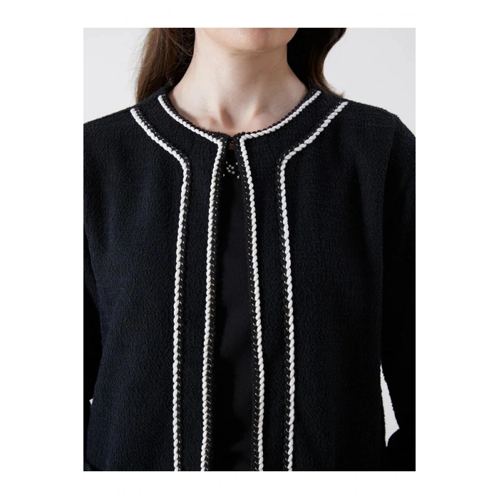 LCW Grace Bisiklet Yaka Nakışlı Kadın Hırka (W5)