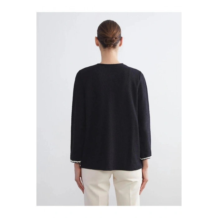 LCW Grace Bisiklet Yaka Nakışlı Kadın Hırka (W5)