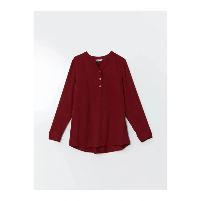 LCW Grace Bordo Kaçık Yaka Kadın Bluz