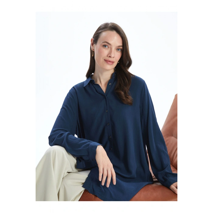 LCW Grace İndigo Kadın Gömlek Tunik