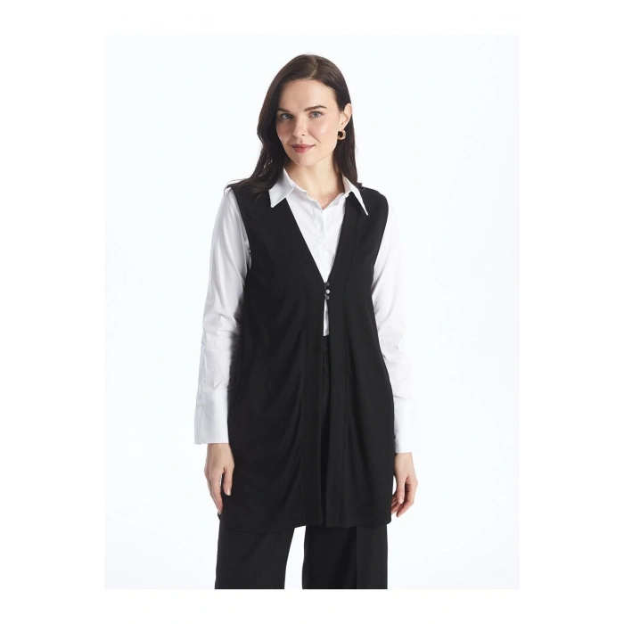 LCW Grace Kadın V Yaka Düz Yelek