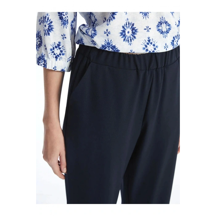 LCW Grace Lacivert Beli Lastikli Kadın Pantolon