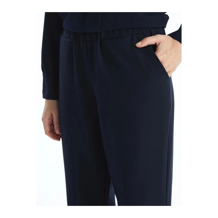 LCW Grace Lacivert Beli Lastikli Kadın Pantolon