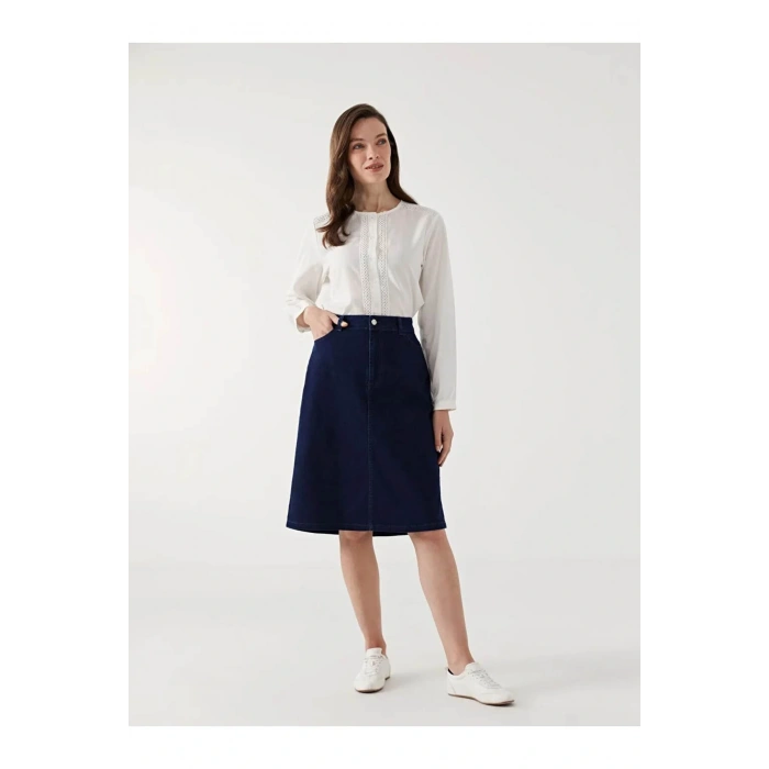 LCW Grace Mavi Standart Fit Kadın Jean Etek