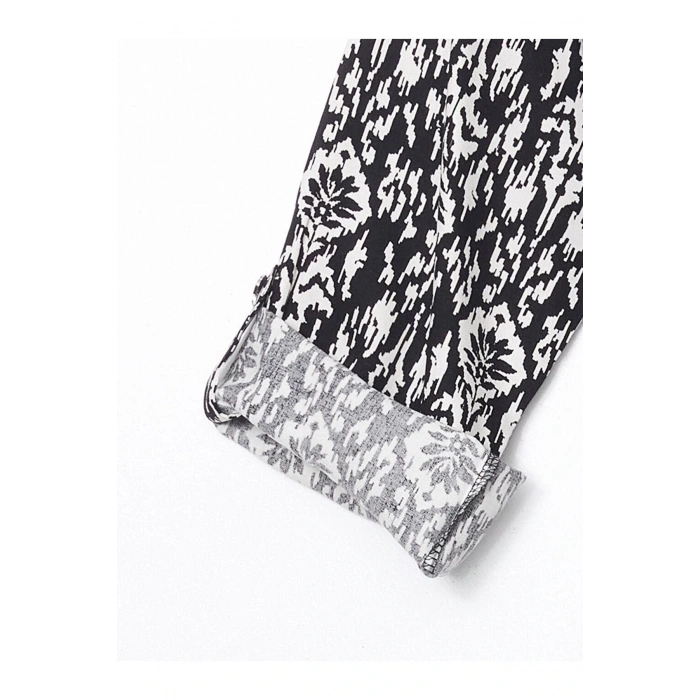 LCW Grace Siyah Desenli Kadın Gömlek Elbise