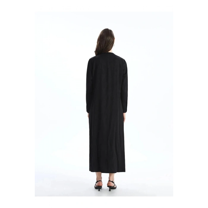 LCW Grace Siyah Hakim Yaka Desenli Kadın Elbise