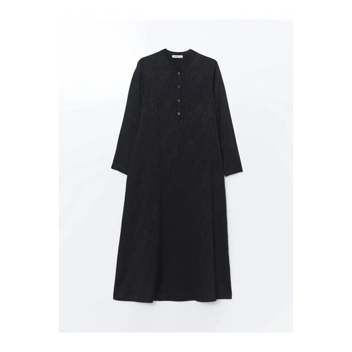 LCW Grace Siyah Hakim Yaka Desenli Kadın Elbise