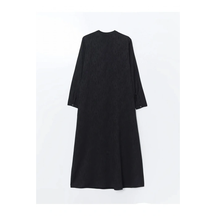 LCW Grace Siyah Hakim Yaka Desenli Kadın Elbise