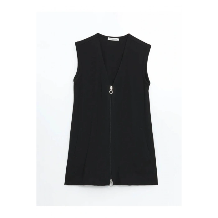 LCW Grace Siyah V Yaka Kadın Yelek