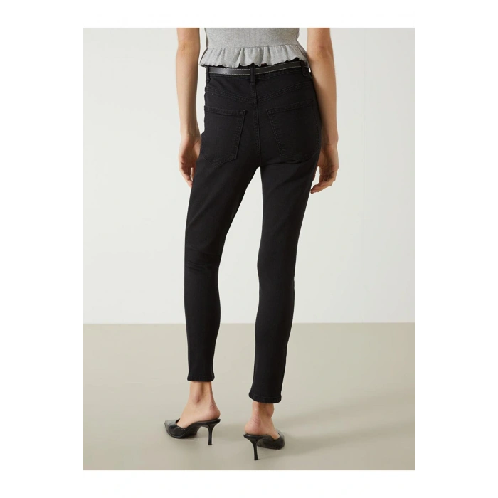 LCW Jeans Beli Kemerli Jüpiter Süper Skinny Fit Kadın Jean Pantolon