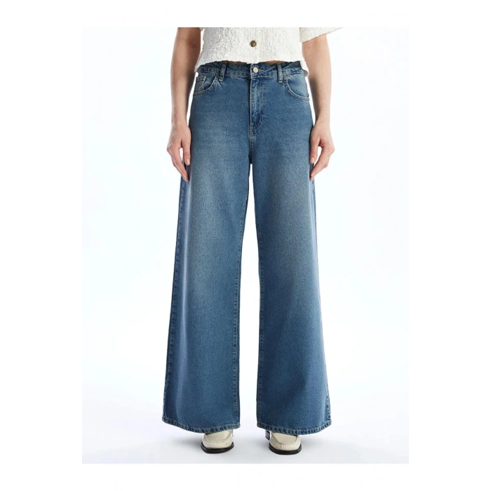 LCW Jeans Indigo Baggy Fit Kadın Jean Pantolon