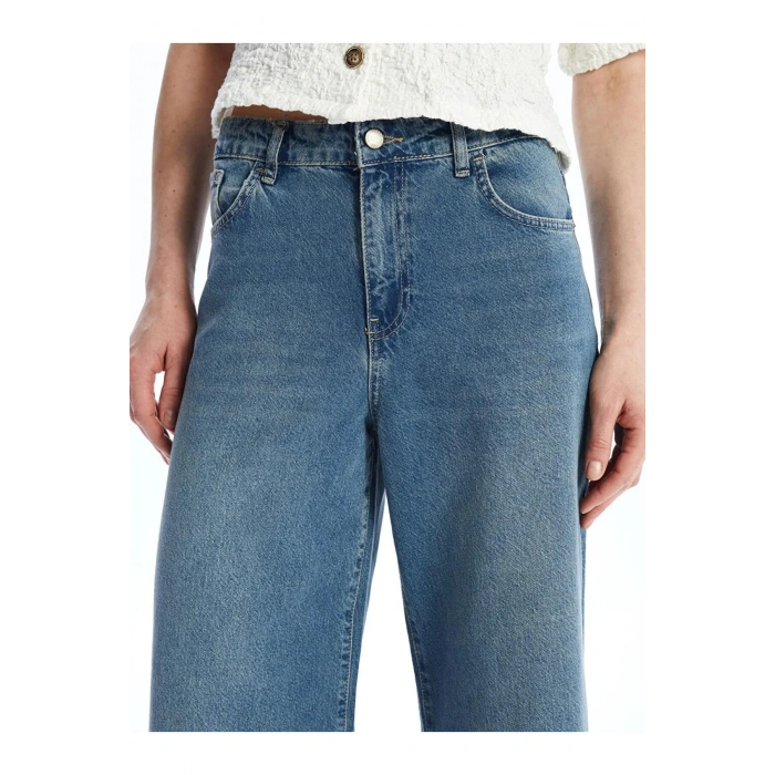 LCW Jeans Indigo Baggy Fit Kadın Jean Pantolon