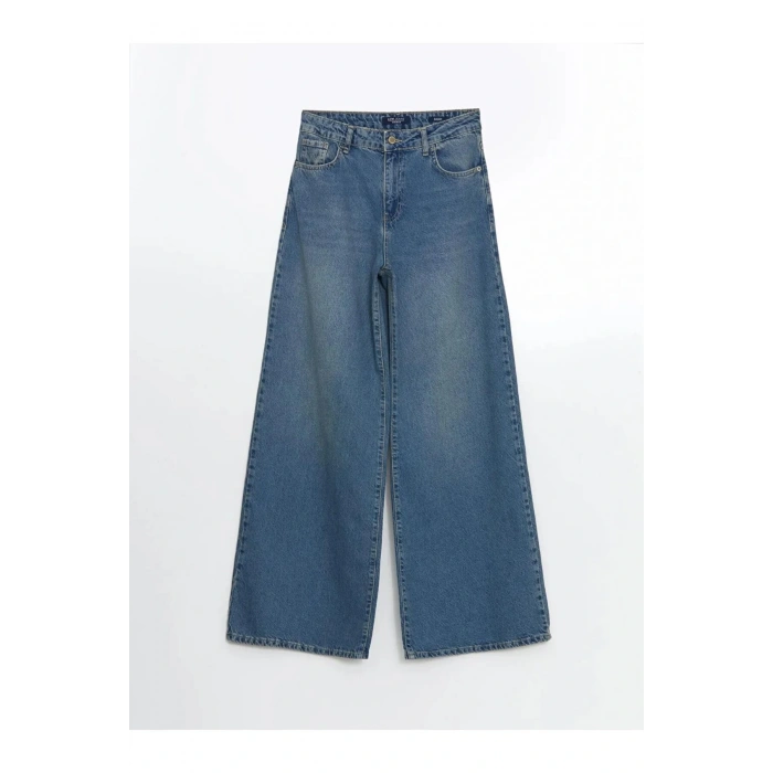 LCW Jeans Indigo Baggy Fit Kadın Jean Pantolon