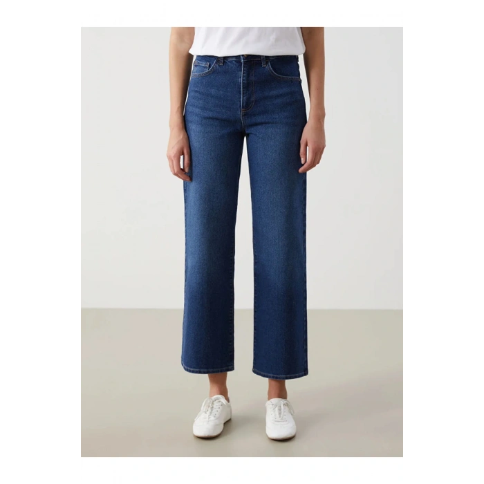 LCW Jeans İndigo Wideleg Kadın Jean Pantolon