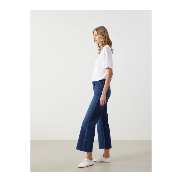 LCW Jeans İndigo Wideleg Kadın Jean Pantolon