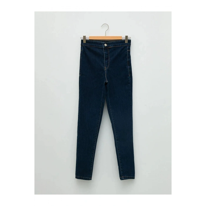 LCW Jeans Indigo Yüksek Bel Jüpiter Süper Skinny Fit Kadın Jean Pantolon
