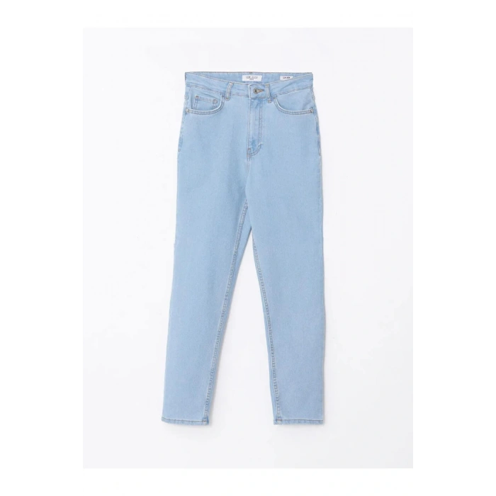 LCW Jeans İndigo Yüksek Bel Slim Fit Kadın Jean Pantolon