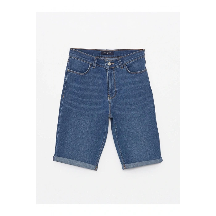 LCW Jeans Normal Bel Bermuda Fit Kadın Jean Şort