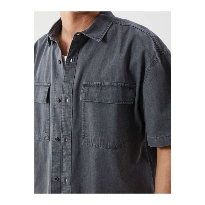 LCW Jeans Rahat Kalıp Kısa Kollu Erkek Jean Gömlek