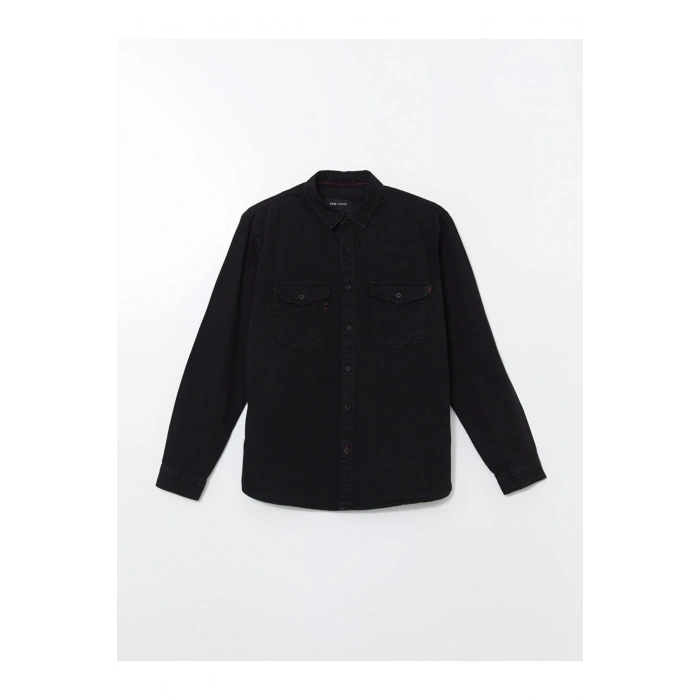 LCW Jeans Regular Fit Uzun Kollu Erkek Jean Gömlek