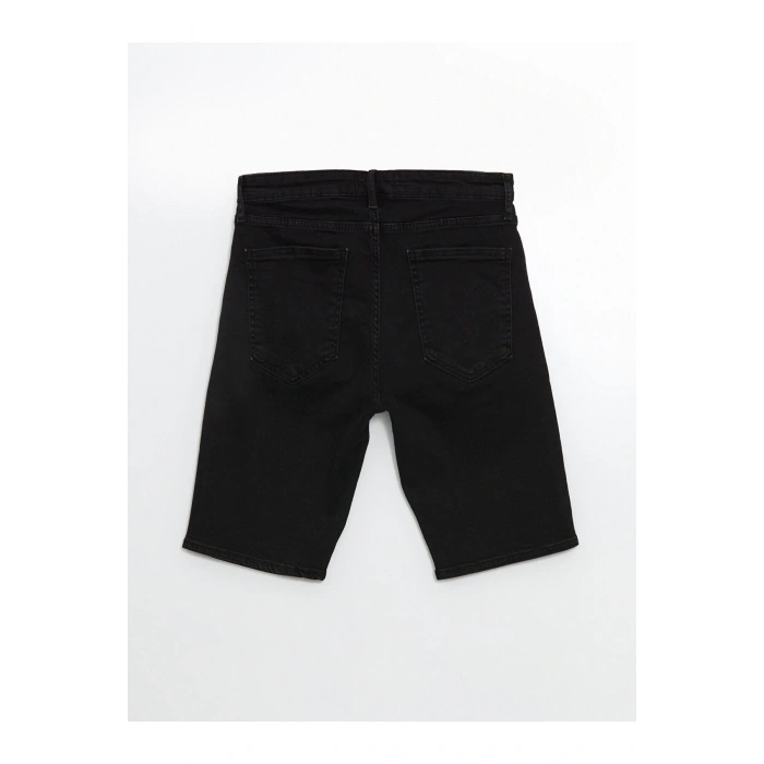 LCW Jeans Siyah Süper Skinny Fit Erkek Jean Şort