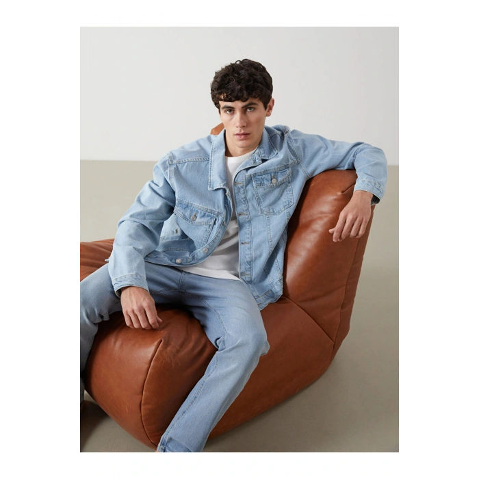 LCW Jeans Standart Kalıp Erkek Jean Ceket
