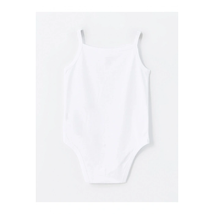 LCW Kare Yaka Kız Bebek Çıtçıtlı Body 3lü