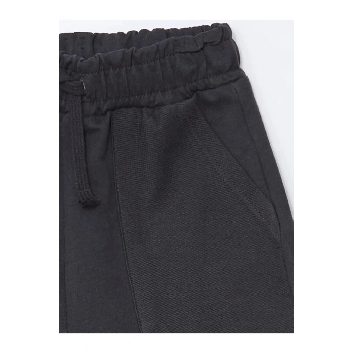 LCW Kids Antrasit Basic Beli Lastikli Pamuklu Erkek Çocuk Şort