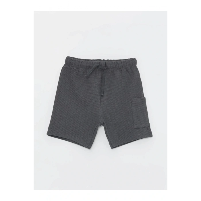 LCW Kids Antrasit Beli Lastikli Basic Erkek Bebek Şort