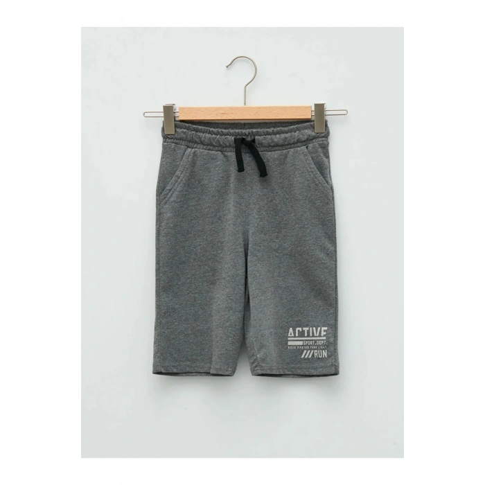 LCW Kids Antrasit Beli Lastikli Baskılı Erkek Çocuk Roller